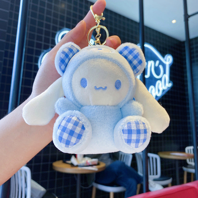 Sanrio- Plaid cloth key chain collection (Cinnamoroll)- Cute Kawaii Accessories UK