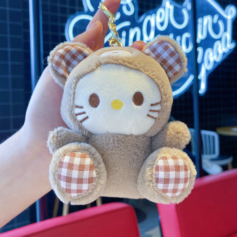 Sanrio- Plaid cloth key chain collection (Hello Kitty)- Cute Kawaii Accessories UK