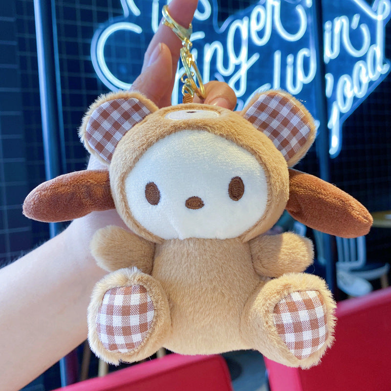 Sanrio- Plaid cloth key chain collection (Pochacco)- Cute Kawaii Accessories UK