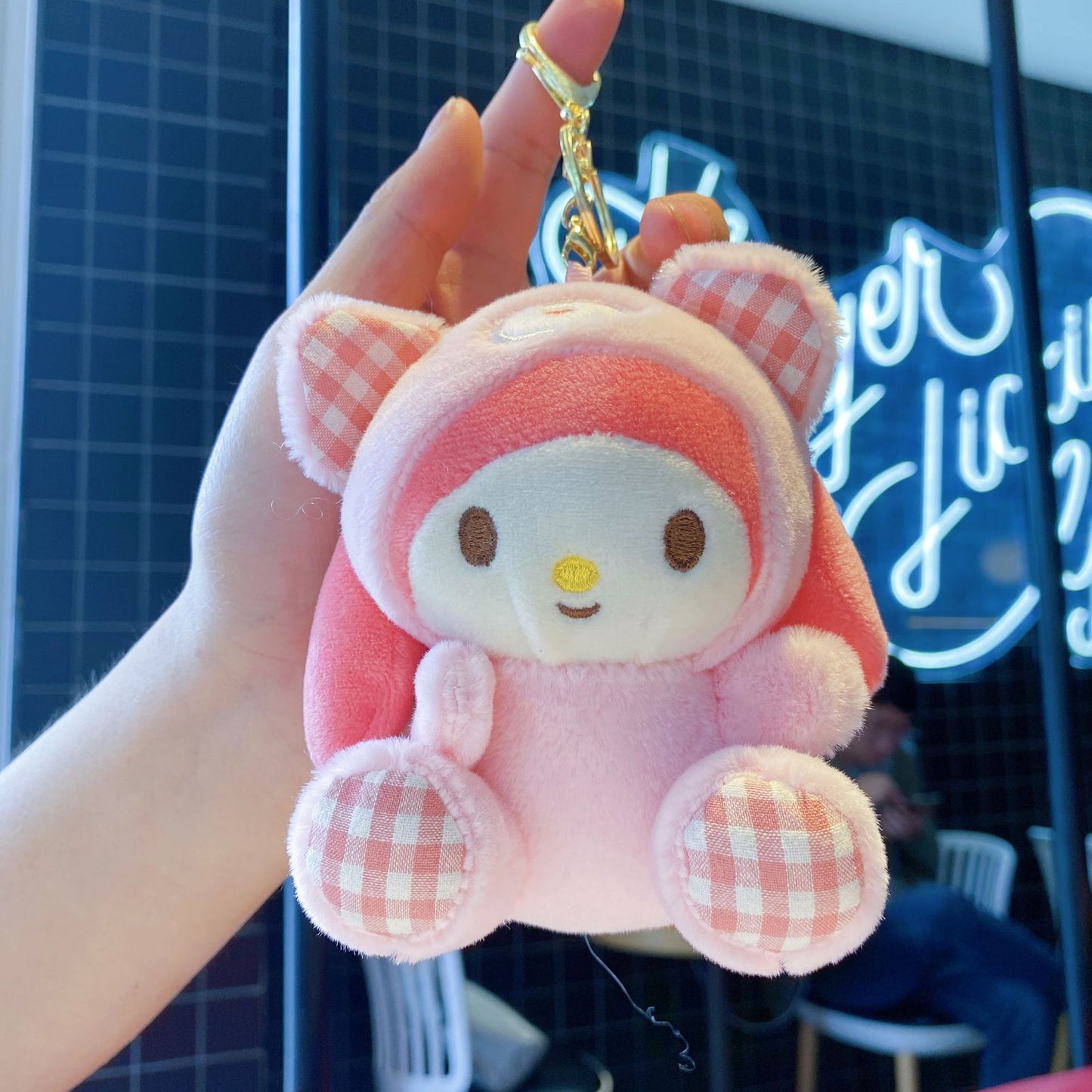 Sanrio- Plaid cloth key chain collection (My Melody)- Cute Kawaii Accessories UK