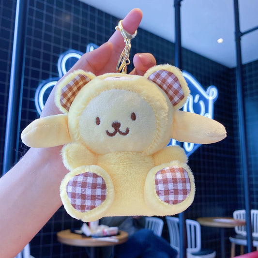 Sanrio- Plaid cloth key chain collection (Pompompurin)- Cute Kawaii Accessories UK